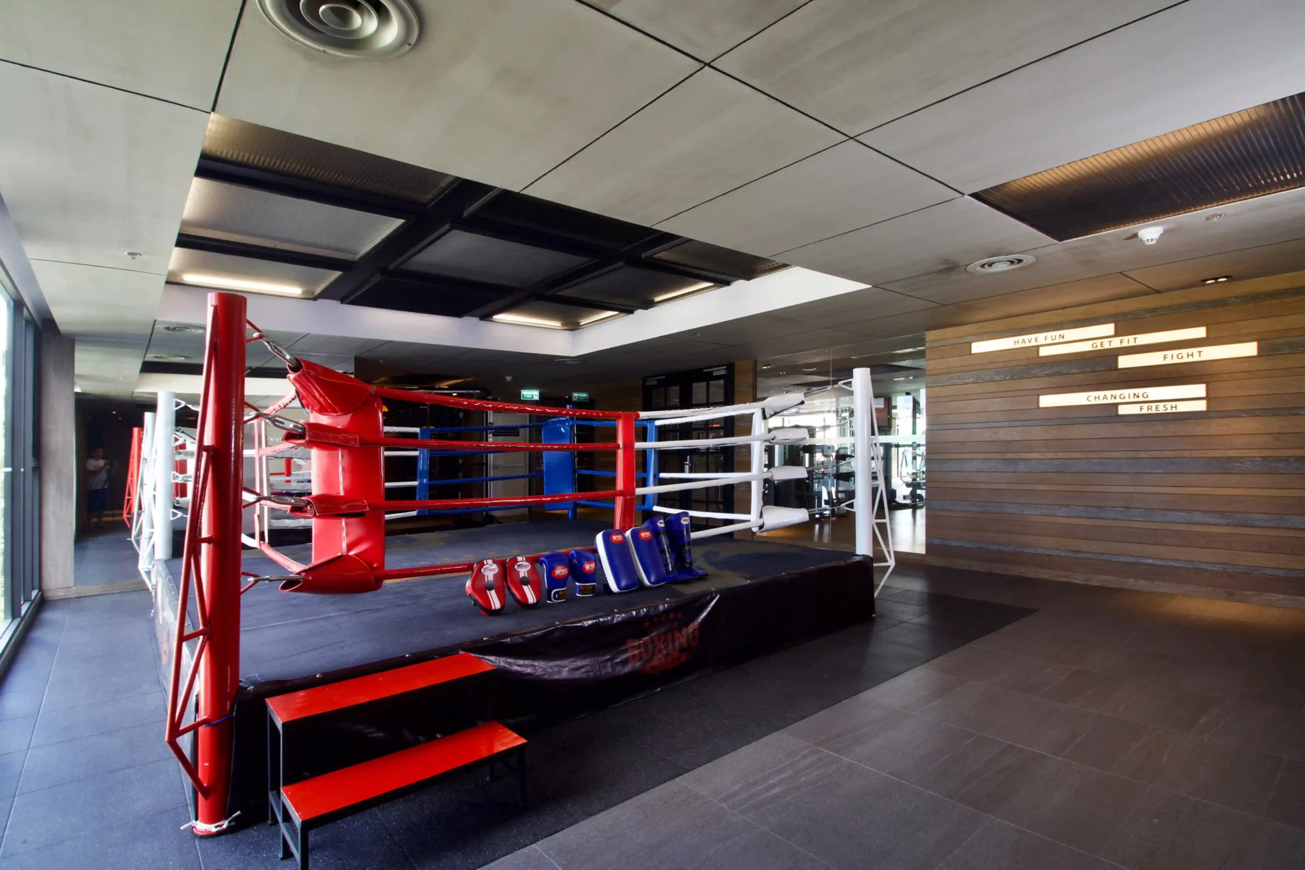 Muay Thai boxing ring at Hotel Indigo Phuket Patong fitness centre